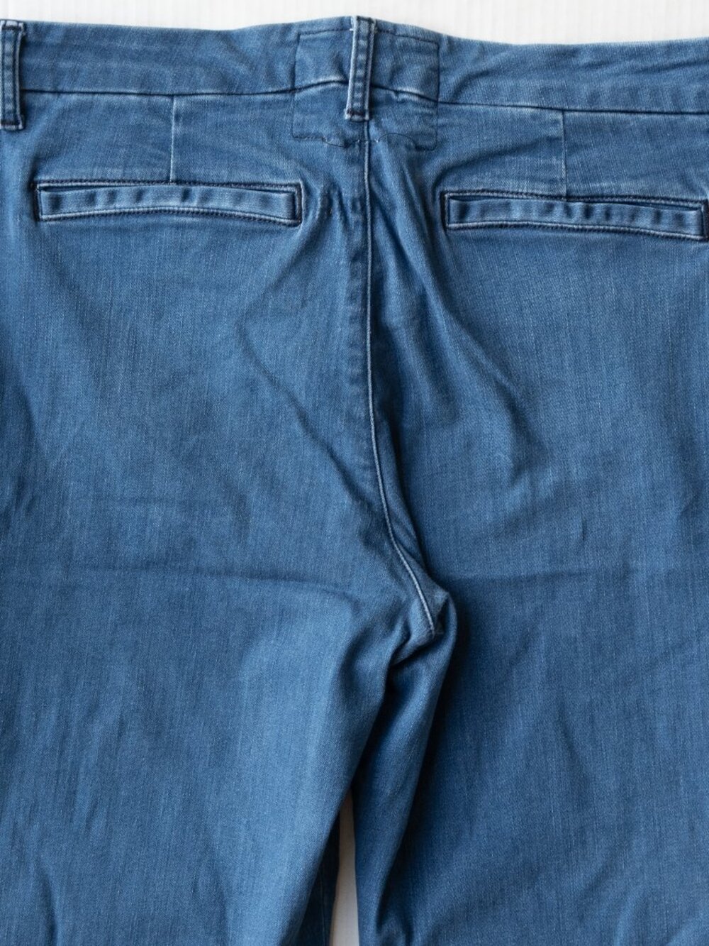 Frank & Eileen Wicklow Raw Hem Performance Denim Straight Leg Crop Jeans Sz 10 - Picture 8 of 13